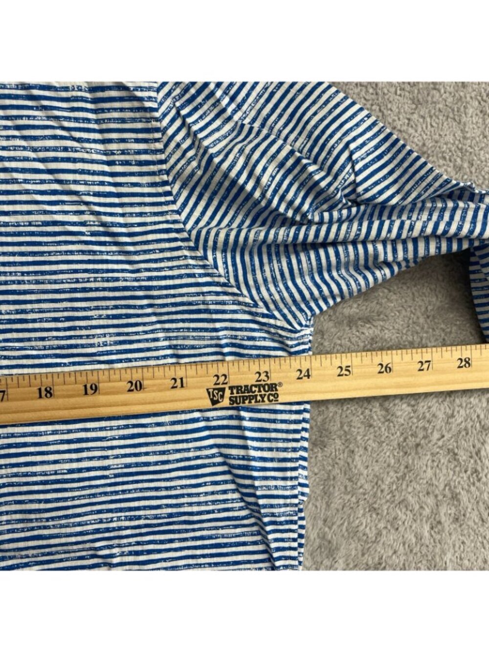 Michael Kors Men's XL Slim Fit Blue & White Striped Button-Up Shirt P0454 - Picture 4 of 8